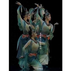 Traje <span class=keywords><strong>de</strong></span> <span class=keywords><strong>Danza</strong></span> Étnica Clásica China, Dunhuang Jialing Panga, para Adultos, <span class=keywords><strong>Ropa</strong></span> para Actuaciones <span class=keywords><strong>de</strong></span> <span class=keywords><strong>Danza</strong></span> - Product Image 6