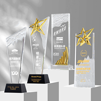 Trophée en cristal de verre sculpté sur mesure de haute qualité JZ, design créatif, trophées en cristal K9 pour les événements sportifs