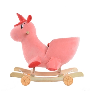 Trojan Multifunctionele Pluche Schommelstoel Baby Comfort Speelgoed Jojo Auto Eenhoorn Houten Hobbelpaard - Product Image 2