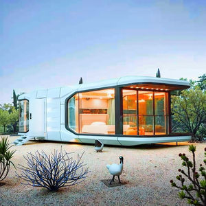 Customized moderno prefabbricato casa contenitore in acciaio <span class=keywords><strong>capsula</strong></span> modulare <span class=keywords><strong>Hotel</strong></span> con balcone per lo spazio <span class=keywords><strong>capsula</strong></span> di sonno - Product Image 2