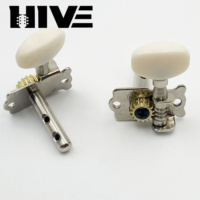 HIVE Wholesale 6pcs/ Set 6String Open Type Steel Posts 3R3L Guitar Tuning Pegs W/ Dual Screw Holes Tuning Keys for Wooden Guitar