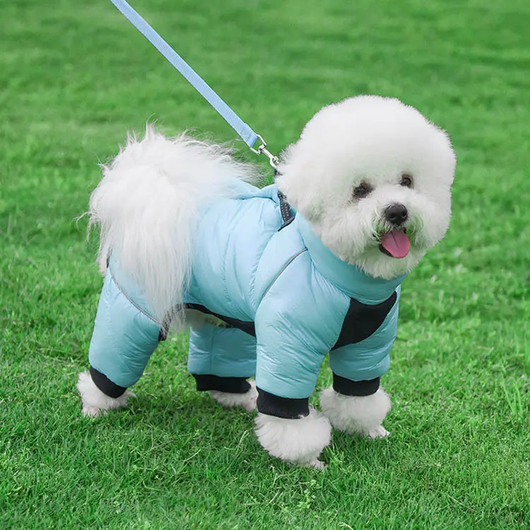 Ropa reflectante impermeable para perros, ropa cálida de cuatro patas, gruesa, para invierno