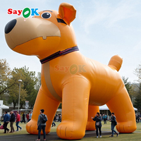 Sayok Free Design 33ft Réaliste Grand Ballon Gonflable Chien et Chat Publicité Géant Gonflable Husky Chien Dessin Animé