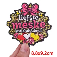 Écussons brodés Oeteldonk Pays-Bas en polyester écologique thermocollants pour vêtements de carnaval, décoration de fêtes, DIY