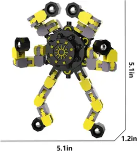 Fidget Spinners jouets Robot à chaîne transformable jouet mécanique du bout des doigts pour adultes et enfants Meilleure vente Amazon