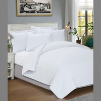 Vente en gros 100% coton tissé personnalisable ensemble de literie 200TC Queen/King Size lin uni couette housse de couette pour hôtels