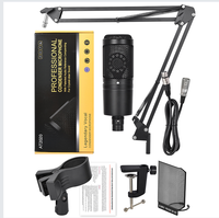 Ensemble de microphone à condensateur AT-2020 et de pied articulé pour la diffusion en direct professionnelle, les concerts et les studios