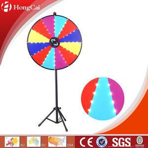 Roue de grande taille de 30 "roue de prix de support de plancher LED effaçable à sec pour l'activité de promotion de salon commercial - Product Image 2