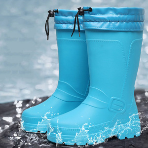 Bottes <span class=keywords><strong>de</strong></span> <span class=keywords><strong>pluie</strong></span> unisexes en EVA avec manchette réglable en PU et cordon <span class=keywords><strong>de</strong></span> serrage légères et imperméables pour toutes les saisons Bottes Wellington - Product Image 2