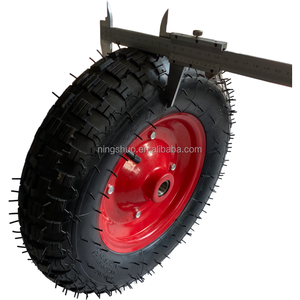 Vente en gros 16x4.00-8 camion à main 3.50/4.00/3.00-6/pneu de brouette chariot pneumatique <span class=keywords><strong>gonflable</strong></span> en caoutchouc de 16 pouces roues de chariot - Product Image 2