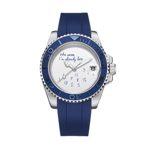 Relojes de Cuarzo para Hombre de Lujo Clásicos con Esfera de 40 mm, Personalizados con Logotipo OEM ODM, de Alta Calidad, Reloj de Pulsera con la Frase 'Who Cares I Am Already Late' - Product Image 3