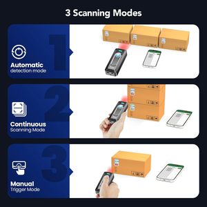 Eyoyo mini xách tay bluetooth 1D 2D QR không dây QR Đầu đọc mã vạch Máy quét mã vạch với clip đính kèm vào điện thoại Iphone - Product Image 6