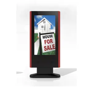 75 inch Floorstand outdoor lcd machine touchable display screen for advertising outside High Bright ad digital signage