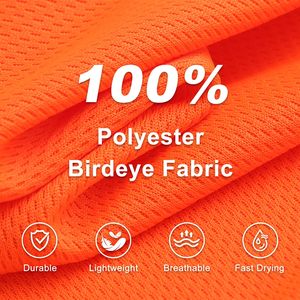 T-Shirt Riflettente Alta Visibilità 100% Poliestere Girocollo con Tasca sul Petto Copertura a 360° S-5XL Bicolore Unisex Traspirante da <span class=keywords><strong>Lavoro</strong></span> - Product Image 5