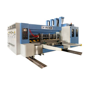 Alimentador de borde de plomo Impresora flexográfica completamente automática Slotter Máquina Troqueladora con apilador para producción de cajas de cartón corrugado - Product Image 1