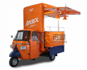 OEM KNOWN KN-350 Fiberglass Aluminum Electric Tricycle Ice Cream Ape Candy <b>Cookies</b> Food Truck Cart - Product Image 3