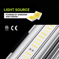 Lampe de culture LED à spectre complet personnalisable, haute efficacité, 6/8/10 barres, dimmable, indice de protection IP66, avec variateur 0-10V