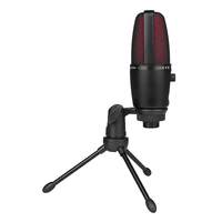 Microphone podcast à condensateur sans fil professionnel suppression de bruit éclairage rvb pour une utilisation de bureau d'enregistrement audio de haute qualité