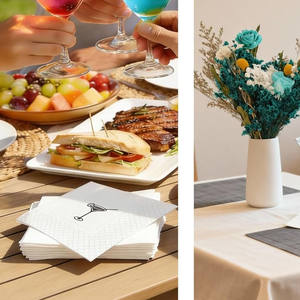 Serviettes de table personnalisées jetables 2 plis 16 g/m² pour restaurant, mariage, cocktail, avec logo imprimé - Product Image 6