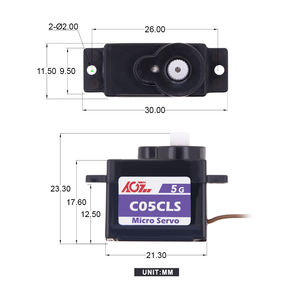 AGFRC Servo numérique <span class=keywords><strong>mini</strong></span> sans noyau à engrenages en plastique, très vendu, micro taille C05CLS 1KG 6.5V 5g, pour avion RC, <span class=keywords><strong>Mini</strong></span> <span class=keywords><strong>Z</strong></span>, voiture, robot, serrure intelligente - Product Image 4