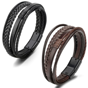 Hot Selling Alloy Magnetic Buckle <b>Bracelet</b> Multi-layer Woven Rope <b>Bracelet</b> - Product Image 1