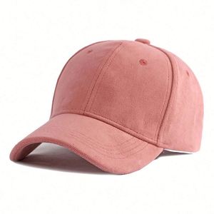 Gorras de Béisbol de Invierno Personalizadas al por Mayor con Logotipo, Gorras de Gamuza Unisex de Color Sólido para Mujer - Product Image 3