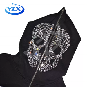 Оптовая продажа заводская цена DMC Качество Кристалл Горячая фиксация скелет горный хрусталь мотив железа на рубашке дизайн стильные рубашки передачи тепла - Product Image 2