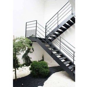 <span class=keywords><strong>Escalier</strong></span> extérieur en acier moderne pour villa avec marches en granit - Product Image 3