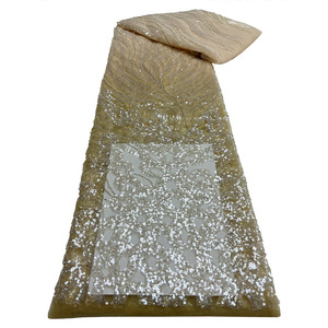 Vert bleu violet coloré dégradé maille paillettes perlées broderie tissu danse Couture robe de mariée fête robe de soirée - Product Image 3