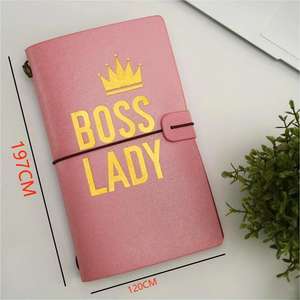 <span class=keywords><strong>Cuaderno</strong></span> planificador de tapa dura Rosa 136 Combinación libre de escritura 100 ranura para tarjeta bolsa de almacenamiento de cuero para <span class=keywords><strong>Amazon</strong></span> Cross-Border Hot - Product Image 4