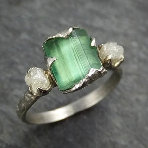 Green Classic Gibeon Meteorite Inlay Comfort Fit Titanium <b>Ring</b> Glow-in-the-Dark Meteorite Wedding Band for Couples for Parties - Product Image 3