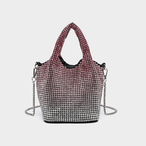 Hot Selling Full Rhinestone <b>Evening</b> <b>Bag</b> for Women Sparkling Diamond Bucket <b>Bag</b> Chain Crossbody Purse for Party Wedding - Product Image 6