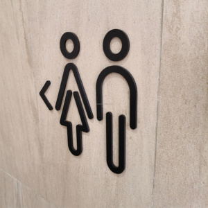 Tùy chỉnh 3D <span class=keywords><strong>Acrylic</strong></span> Backlit Diode <span class=keywords><strong>signage</strong></span> cho văn phòng phòng tắm công ty bệnh viện công viên-Bán buôn có sẵn - Product Image 1