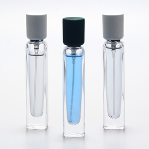Perfume bottle mini size 10ml 15ml pocket size wholesize empty square spray perfume glass bottle with box