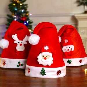 Nouvel an doux en peluche épais rouge blanc casquette <span class=keywords><strong>de</strong></span> père noël <span class=keywords><strong>pas</strong></span> <span class=keywords><strong>cher</strong></span> Promotion chapeau <span class=keywords><strong>de</strong></span> noël pour adultes et enfants chapeau <span class=keywords><strong>de</strong></span> noël - Product Image 1