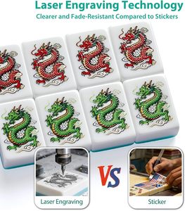 Juego <span class=keywords><strong>de</strong></span> Fichas <span class=keywords><strong>de</strong></span> Mahjong Americano <span class=keywords><strong>de</strong></span> 166 Piezas, Fichas Acrílicas Grabadas <span class=keywords><strong>de</strong></span> Inspiración Vintage, Indicador <span class=keywords><strong>de</strong></span> Viento, Dados, Estuche <span class=keywords><strong>de</strong></span> <span class=keywords><strong>Viaje</strong></span> <span class=keywords><strong>de</strong></span> Cuero Retro - Significativo - Product Image 4