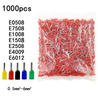 100pcs/bag E1508 Bootlace Cooper Ferrules Kit Set Konektor Kabel Tembaga Berinsulasi Terminal Ujung Pin
