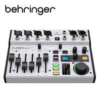 Console de mixage numérique Behringer FLOW 8 à 8 entrées, Bluetooth 4.0, télécommande double mode, interface audio USB 10x2, préamplis Midas, alimentation fantôme 48V
