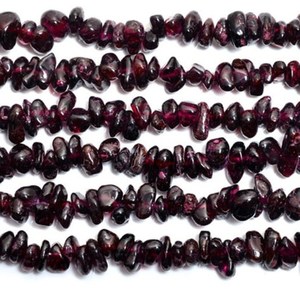 <b>Red</b> Garnet Tiny Nugget Chip <b>Beads</b> Hyderabad Uncut Gemstone 16 Inch 32 Inch Strand - Product Image 2