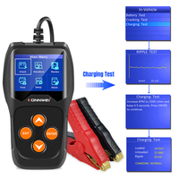 Testeur de batterie de voiture numérique 12V, voltmètre et analyseur du système de charge avec écran LCD de 2,4 pouces, testeur d'alternateur 100-2000 CCA