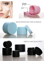 Vide pot en plastique 5g 15g 30g cosmétique noir blanc nail art poly gel polonais poudre pot