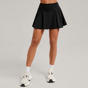 Jupe de yoga et de tennis plissée pour femmes avec poches latérales Spandex/Nylon Anti-UV Respirant Séchage rapide Vêtements de sport - Product Image 2
