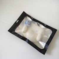 Sac d'emballage alimentaire refermable, résistant à l'humidité, mat, noir à l'arrière, semi-transparent à l'avant, pour bonbons, pain et autres produits