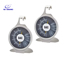 ShenWei SWK-006 Termometer Oven Tahan Air Dial Baja Tahan Karat 50-300C/200-600F untuk Memanggang BBQ Tanpa Perlu Listrik