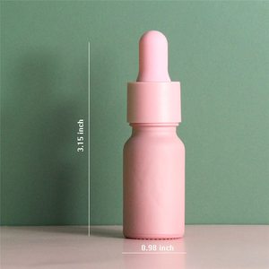 Botellas de vidrio rosa con cuentagotas 10ml para aceites esenciales, colonias y perfumes - Product Image 5