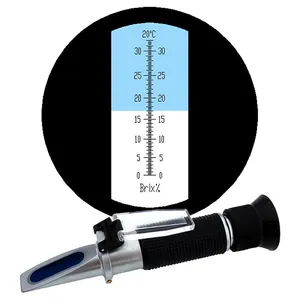 De mano refractómetro concentración de azúcar de densímetro 0-32% Brix Saccharimeter azúcar de frutas uvas ATC