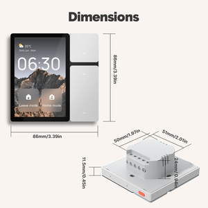 MOES Tuya WiFi 3,5 pouces, commande intelligente en aluminium, Tuya Smart CCP-S01-EU, contrôle central CCP-S01-EU - Product Image 6