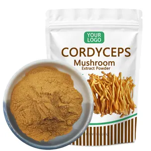 Yüksek kaliteli özel etiket organik Cordyceps Militaris özü 3% 8% Cordycepin