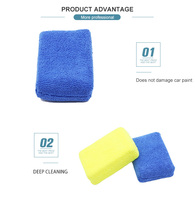 Éponge en microfibre imperméable pour lustrage automobile, cire, revêtement en mousse, outils de detailing automobile, taille personnalisée, emballage intérieur