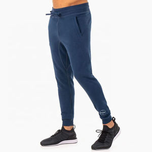 Pantalones de chándal de doble capa con logotipo personalizado bordado Slim Fitness French Terry 320 GSM ancho elástico Simple Casual medio ancho elástico - Product Image 6